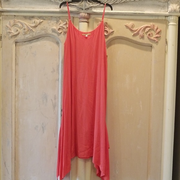 NWT Gianni Bini Midi Slip Dress Bright Orange - Picture 2 of 8